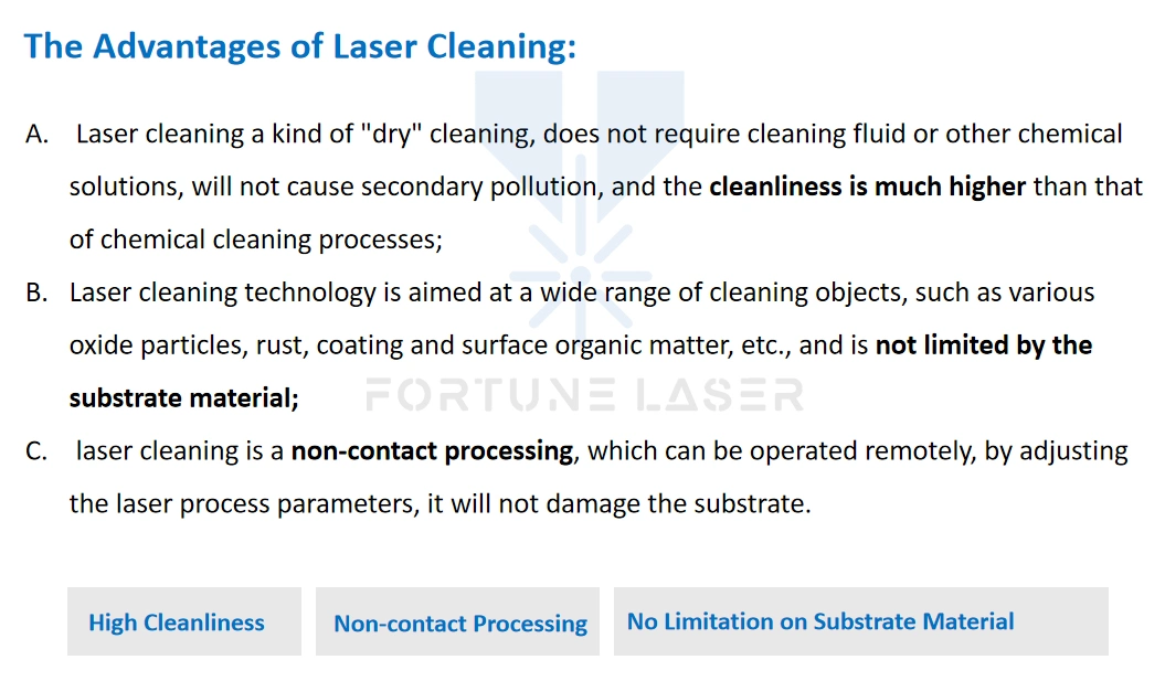 Laser Coating Removal Surface Preparation Equipment 100W 200W Laser Cleaning Systems Laser Cleaner
