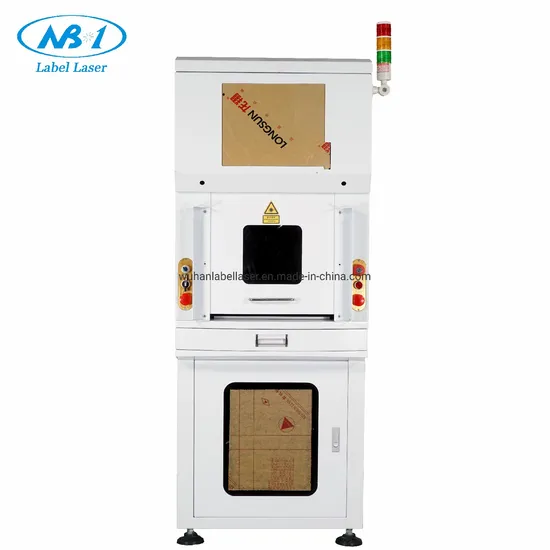 Fully Enclosed Ezcad Software 20W 30W 50W Fiber Laser Marker with Electric Two