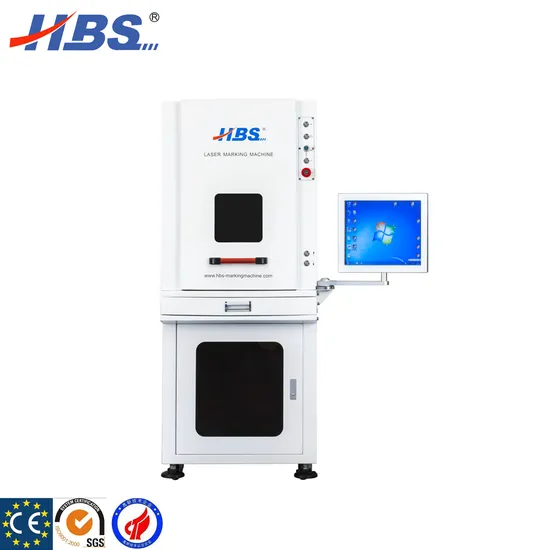 20W 30W 50W 100W White Cabinet Enclosed Laser Marking Machine 