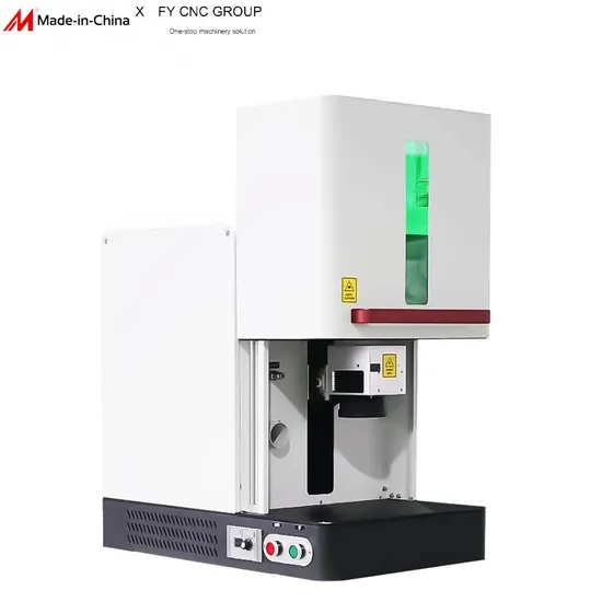 20W 30W Fully Enclosed Fiber Laser Marker CE Certified Safe for Aluminum, Stainless Steel, PVC 